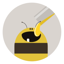 NFC Sticker PVC - BeeInTouch Fütterung