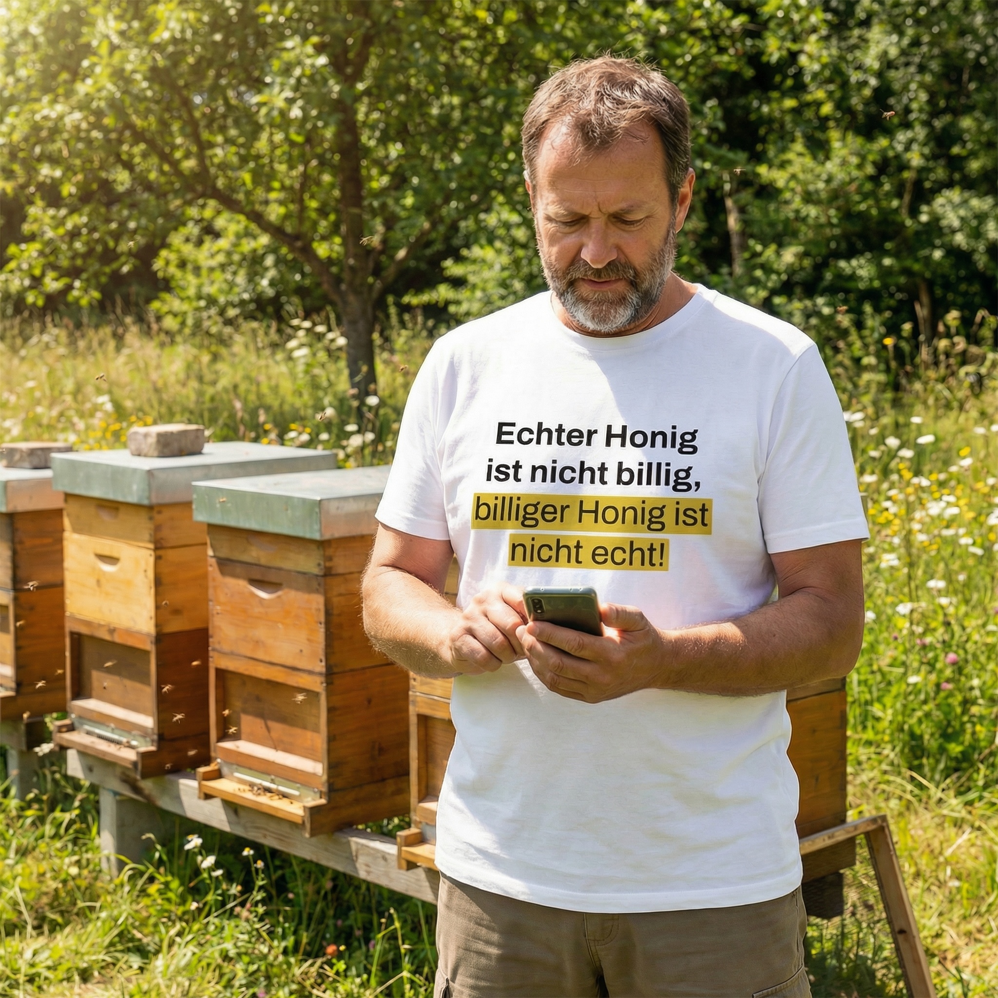 BeeInTouch - T-Shirt weiß